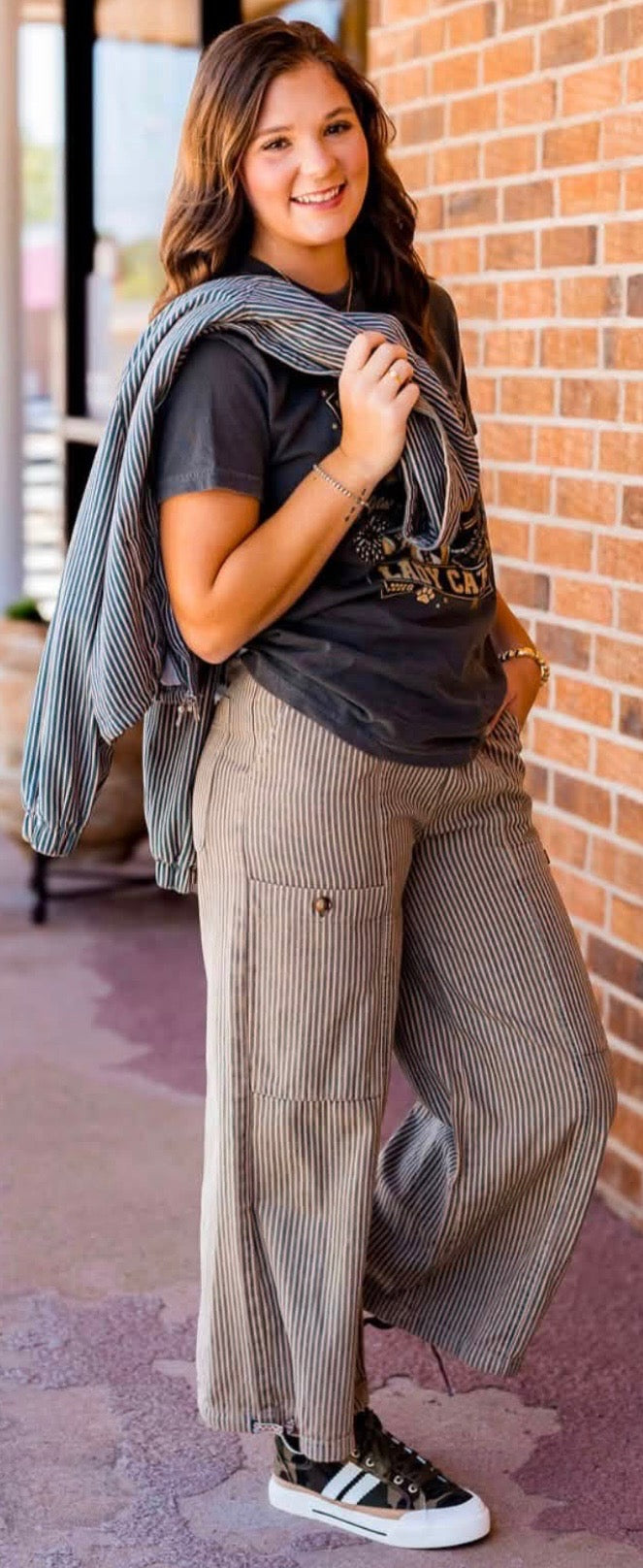 Vintage Wash stripe pants