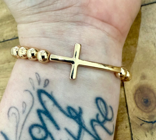 Beaded Cross Bracelet