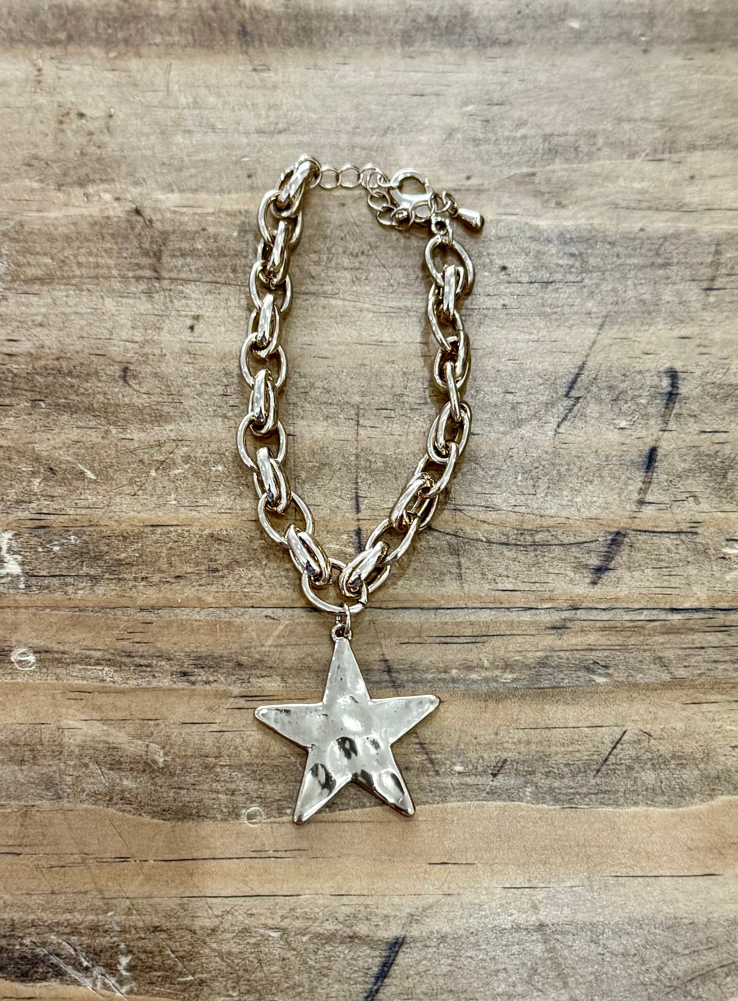 Hammered Star Bracelet