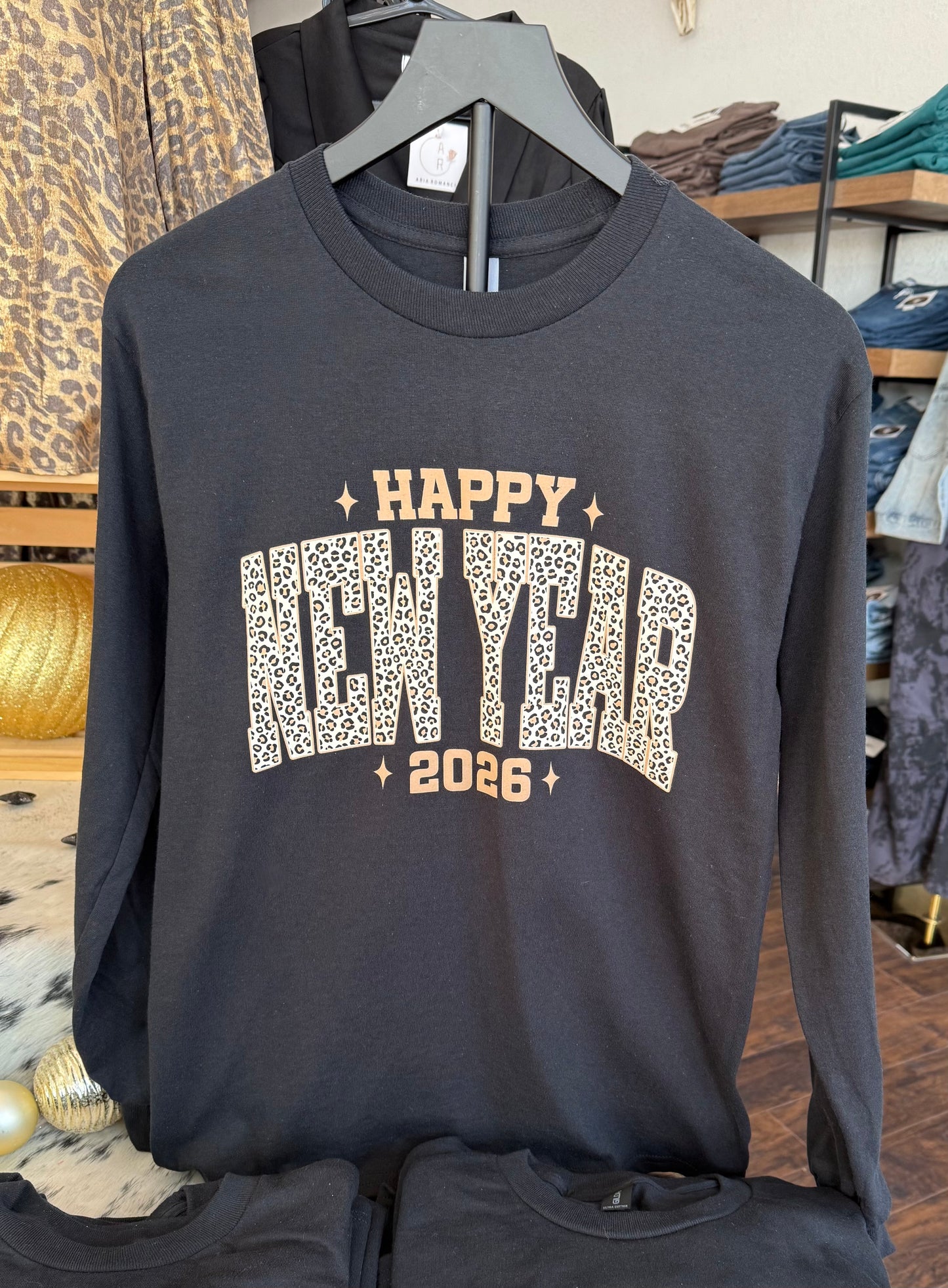 Black 2026 new year shirt