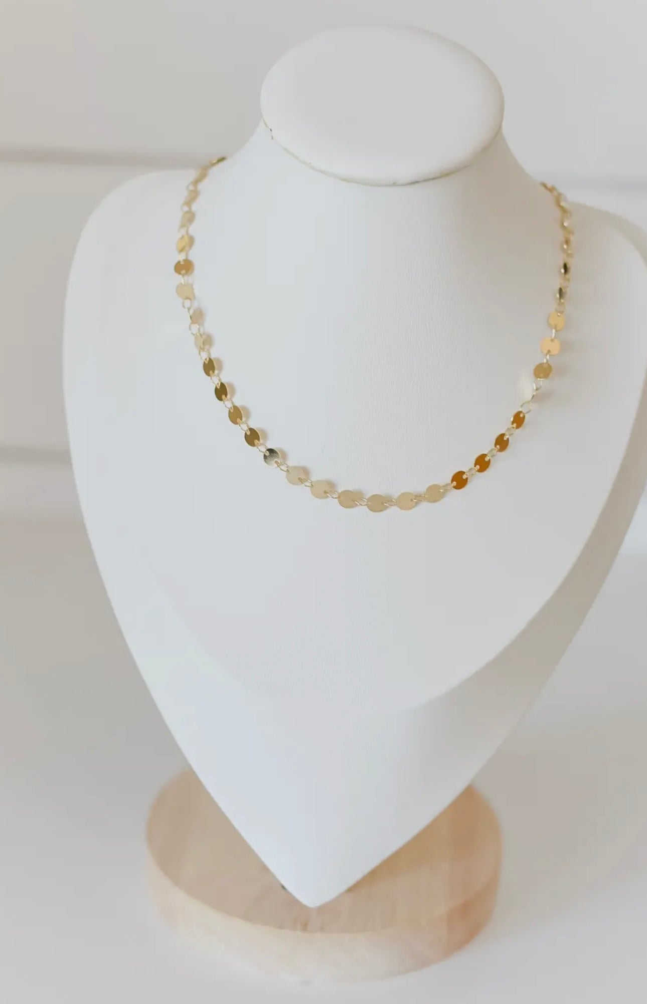 Beckett disc necklace | gold