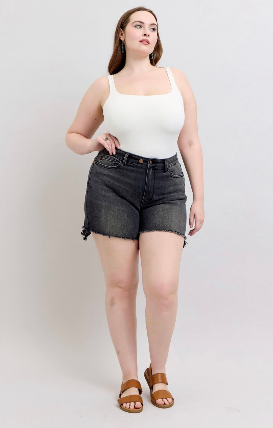 Black Judy Blue Denim Shorts