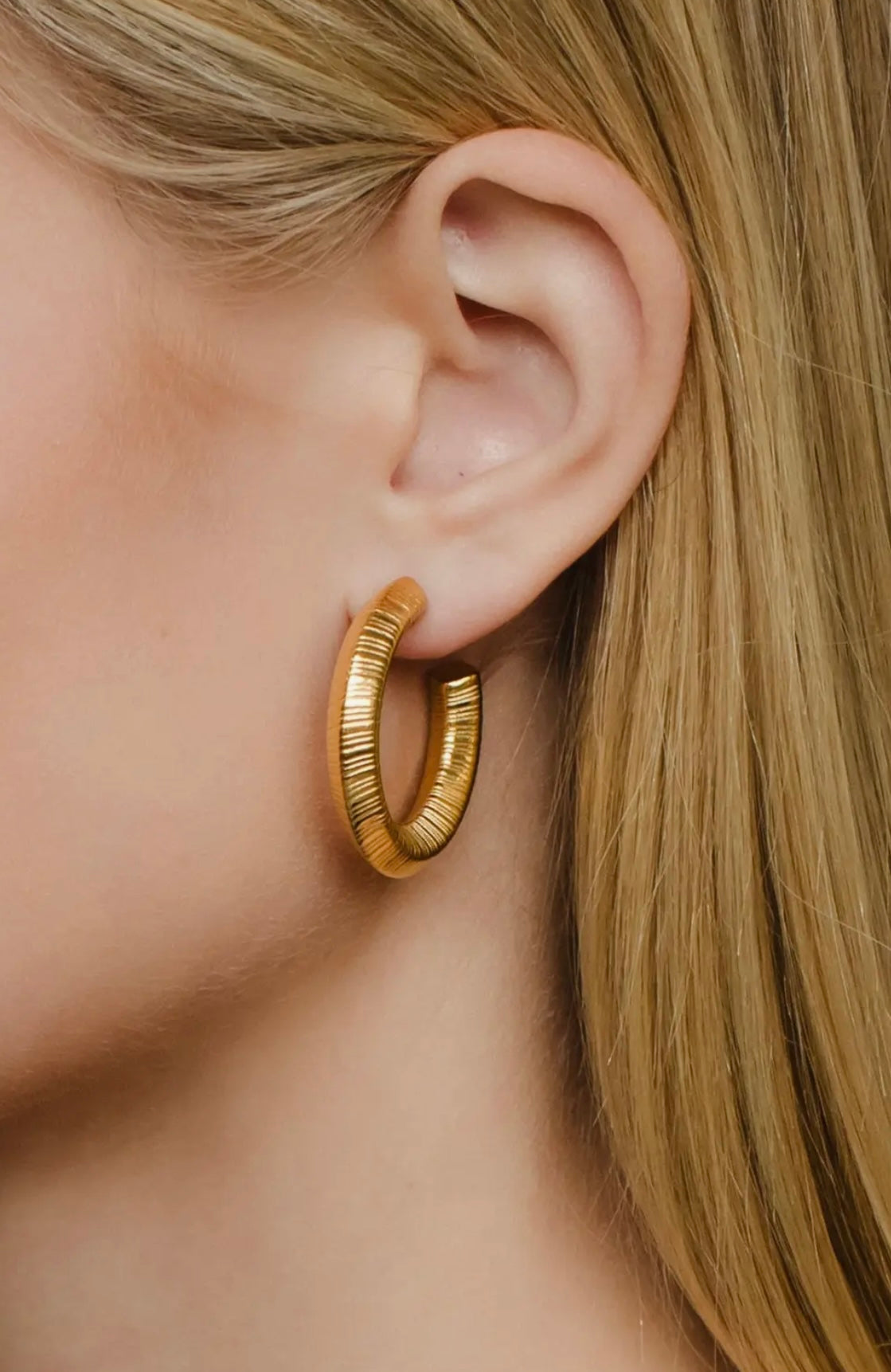 Thick Gold Hoops