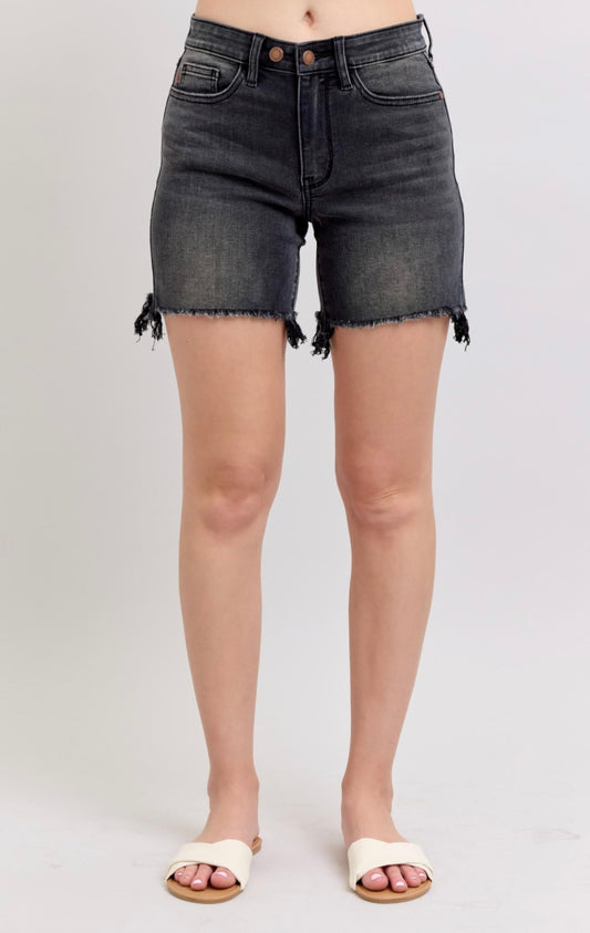Black Judy Blue Denim Shorts