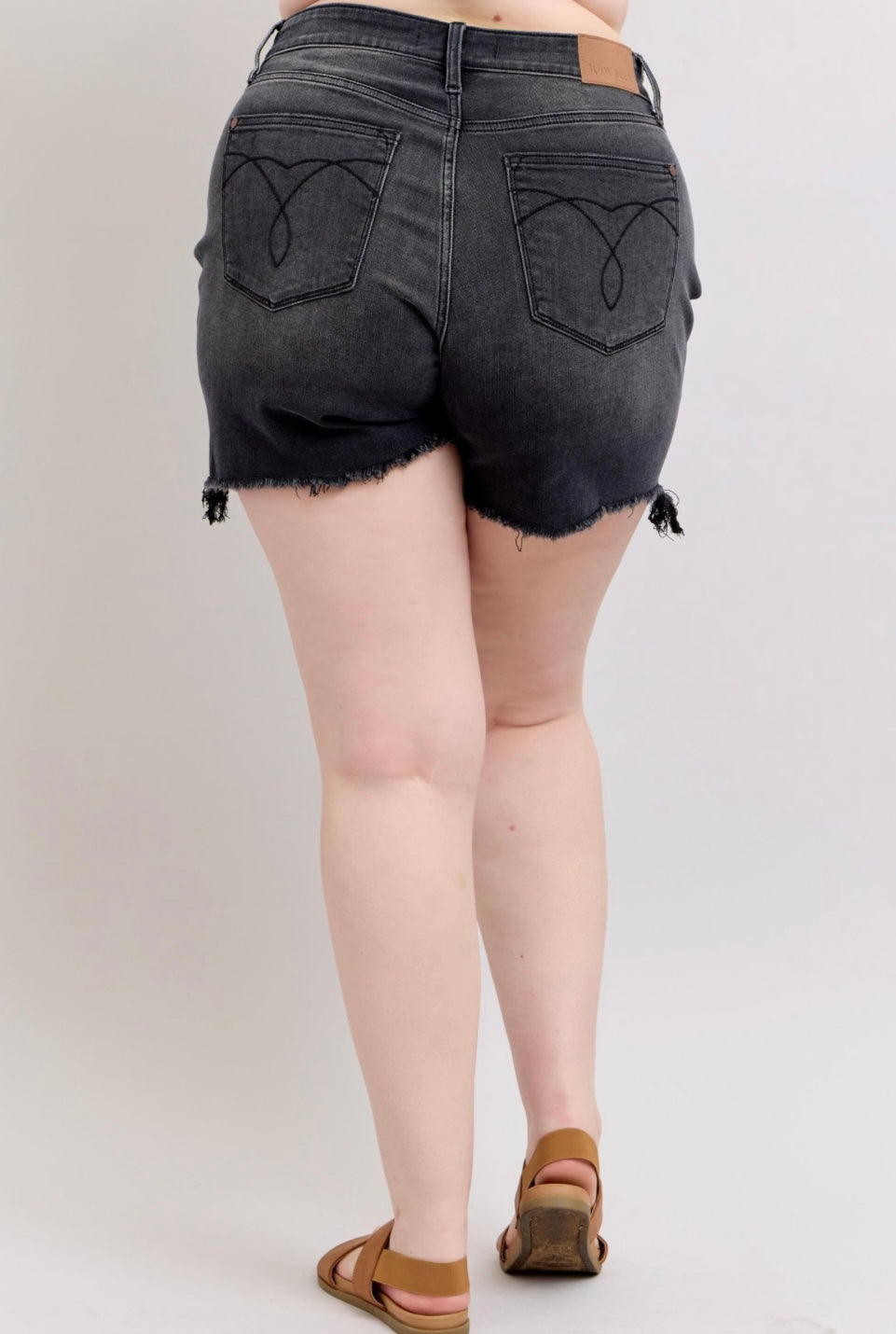 Black Judy Blue Denim Shorts
