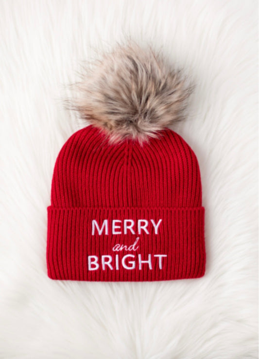 Knit Pompom Beanie