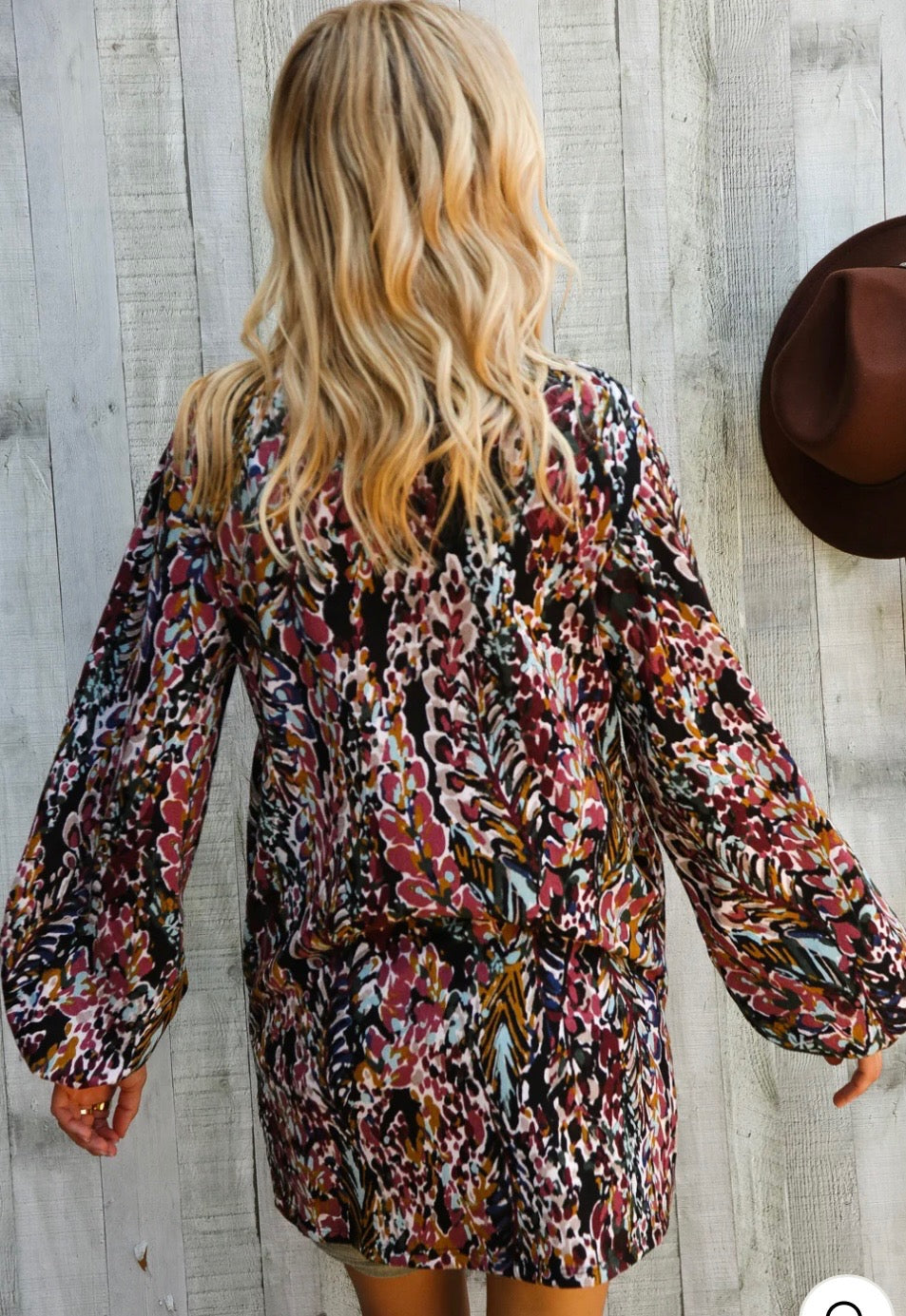 Black floral pocket dress