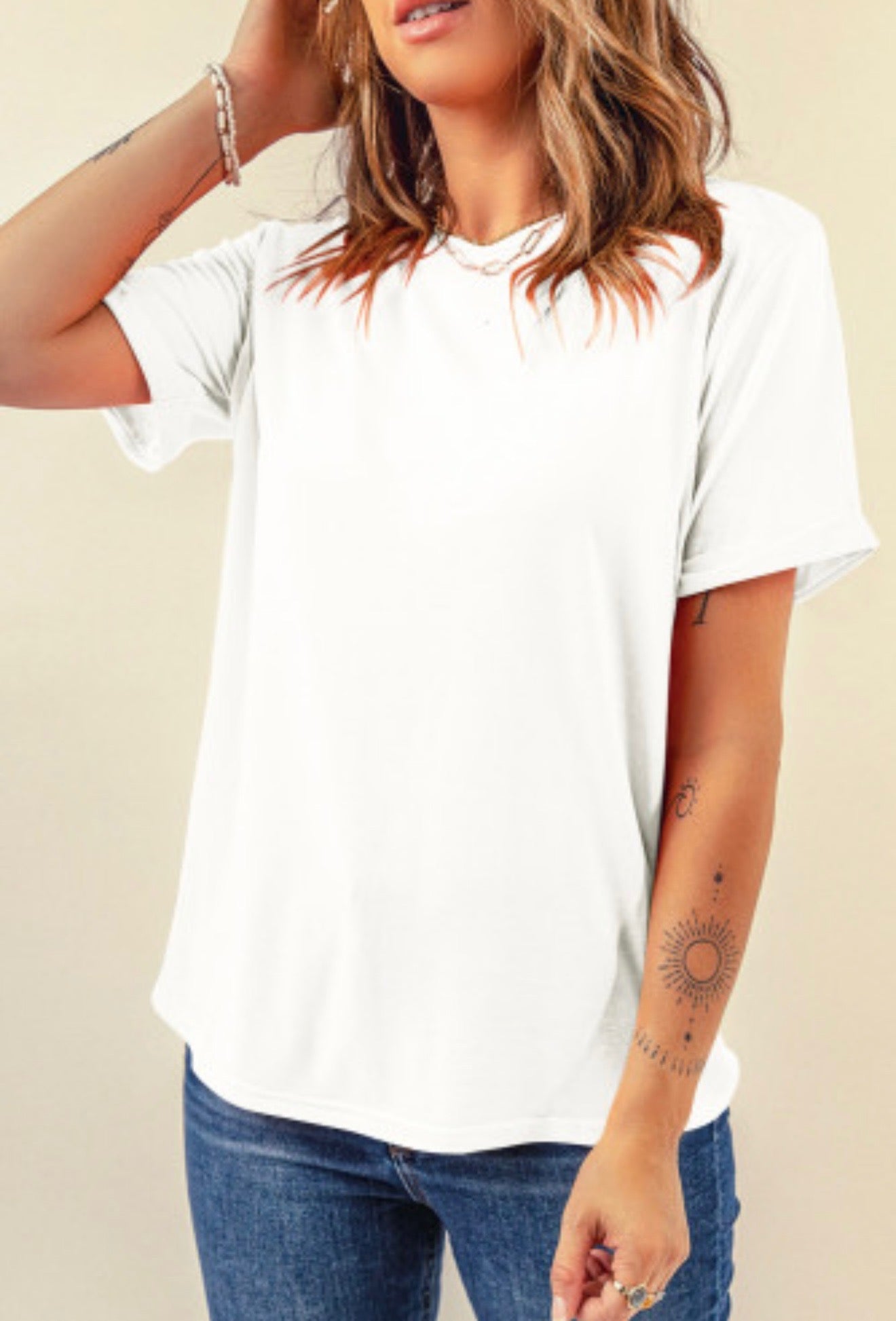 Casual crew neck tee