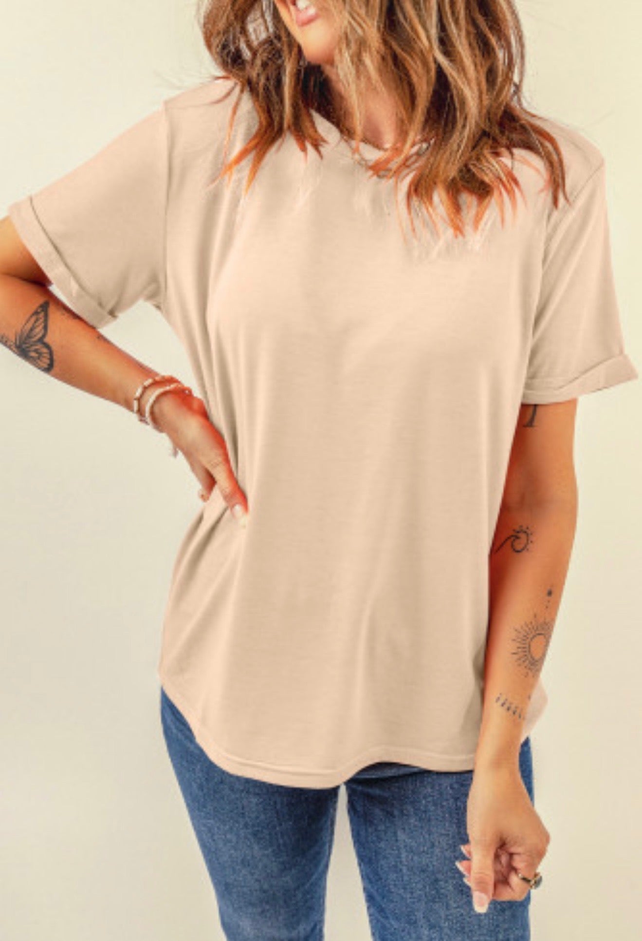 Casual crew neck tee