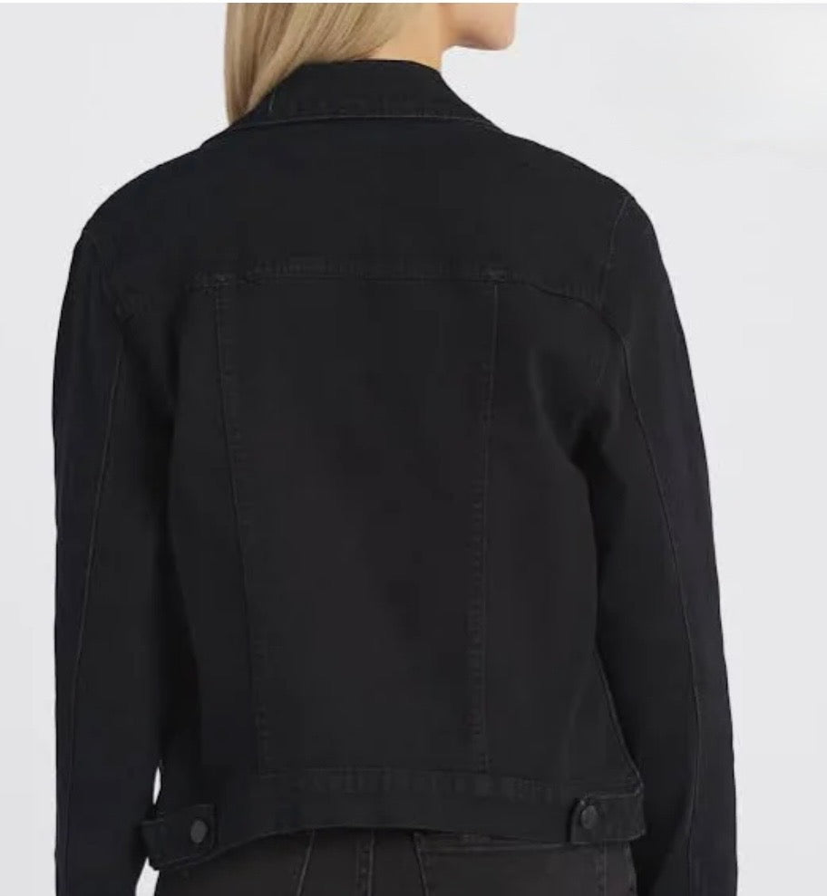 Black oversized utility pocket jacket