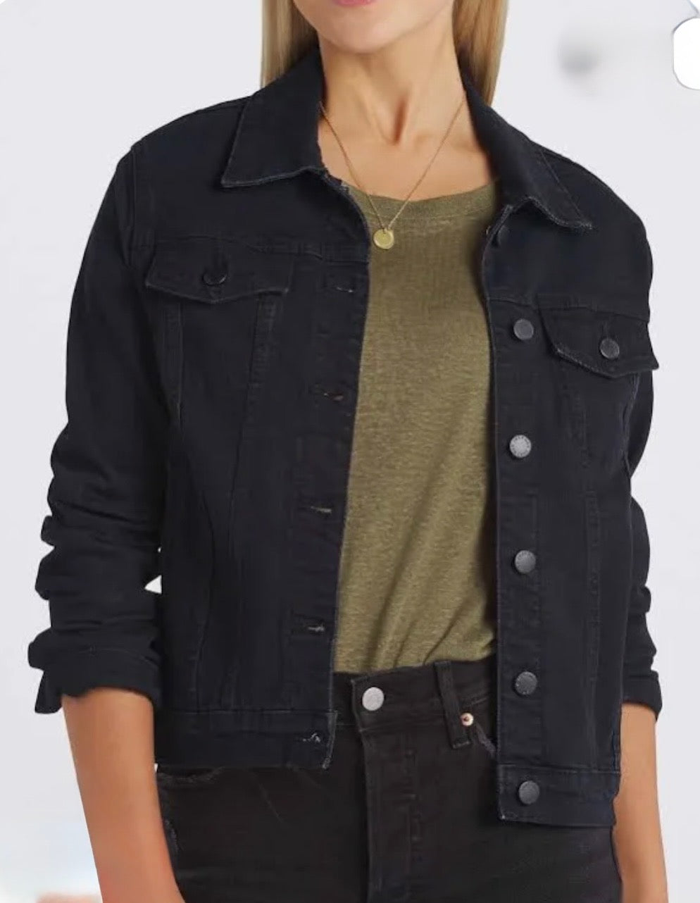 Black oversized utility pocket jacket