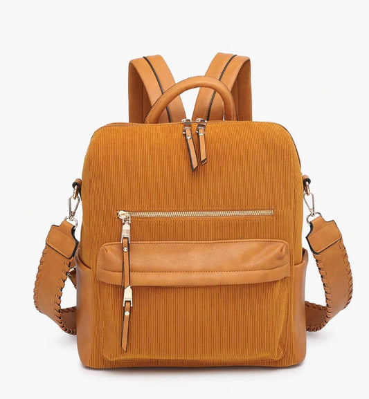 Jen & Co Amelia corduroy backpack