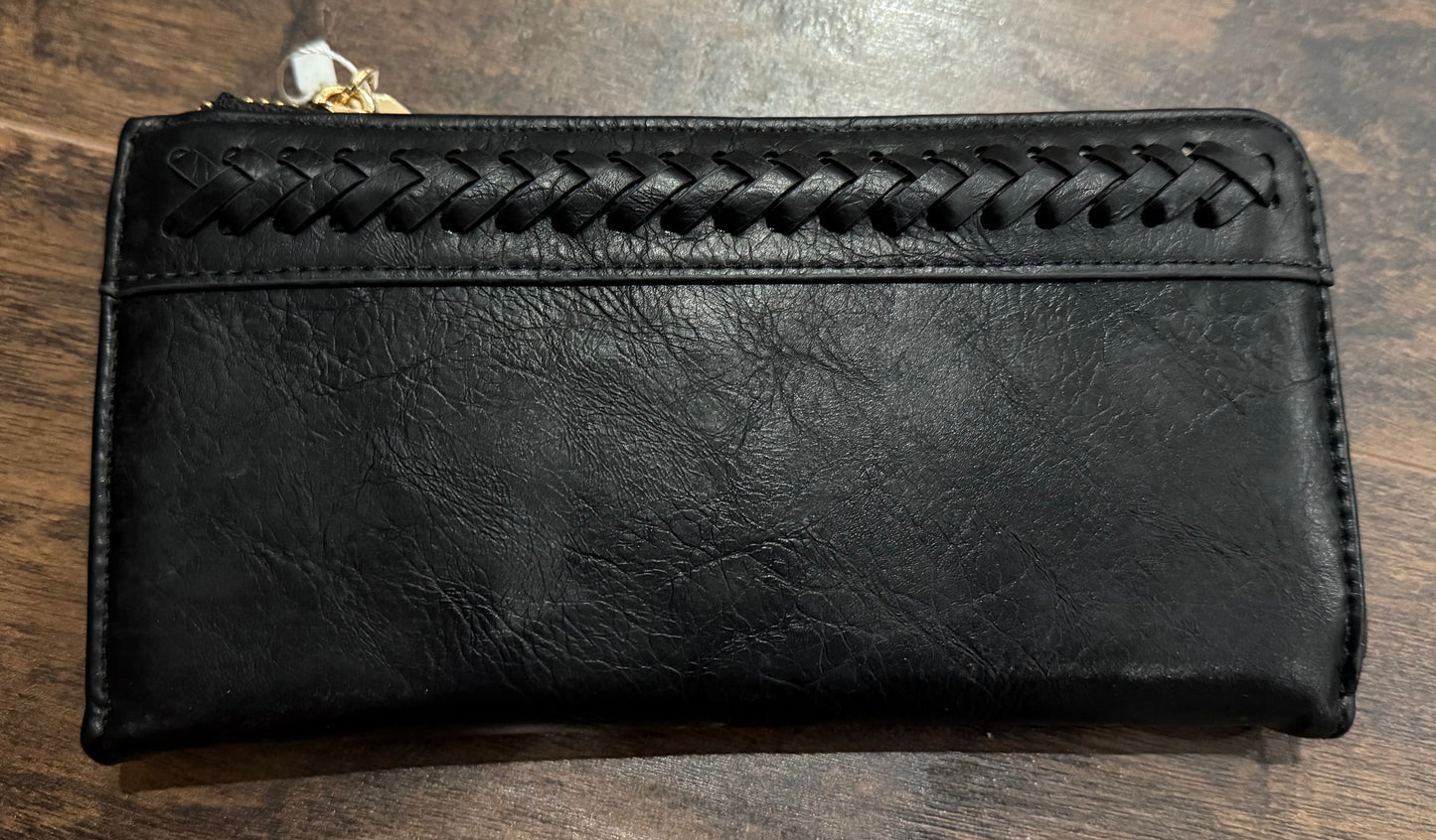 Jen & Co black stitch wallet