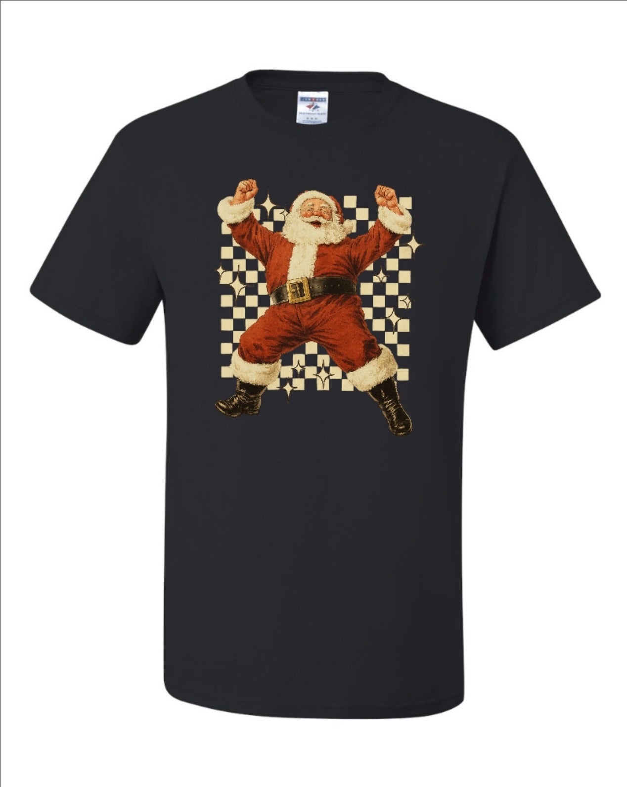 Checkered Santa shirt