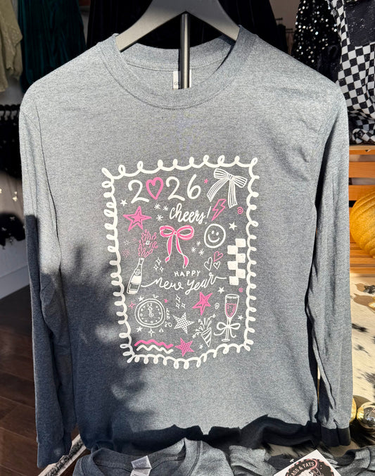 Gray 2026 new year shirt