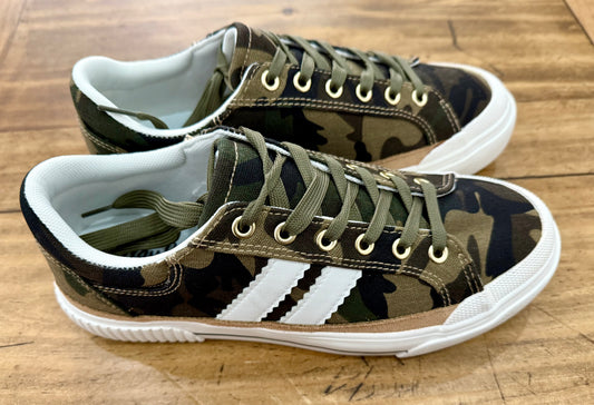 Camo Sneakers With White Stripes