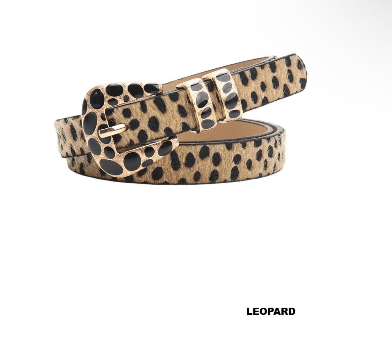 Leopard Buckle Belts
