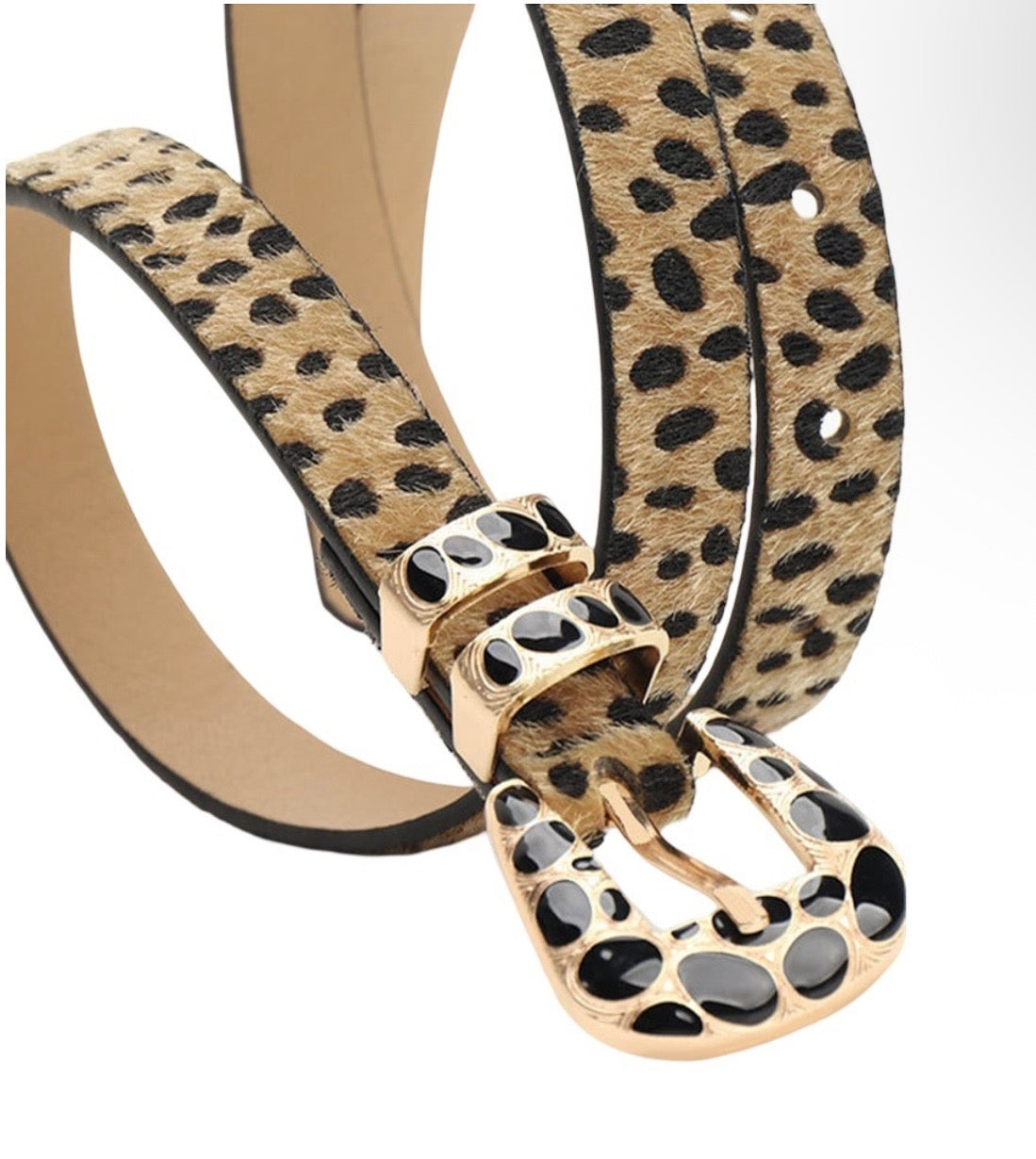 Leopard Buckle Belts