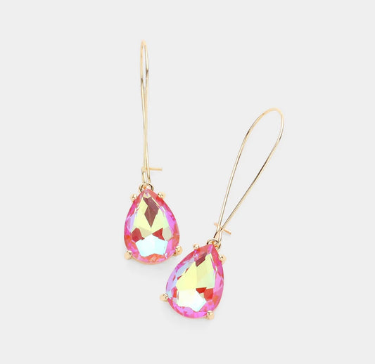 Pink Gem Earrings