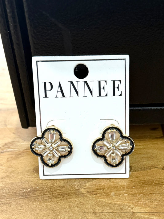 Gem Clover Earrings