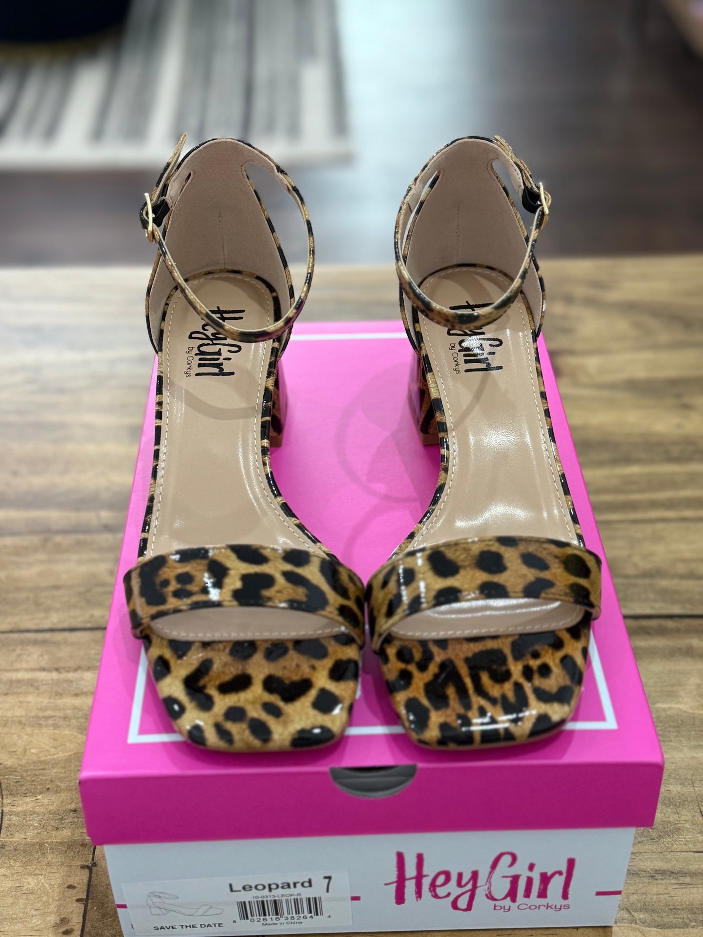 Leopard Save The Date Heels