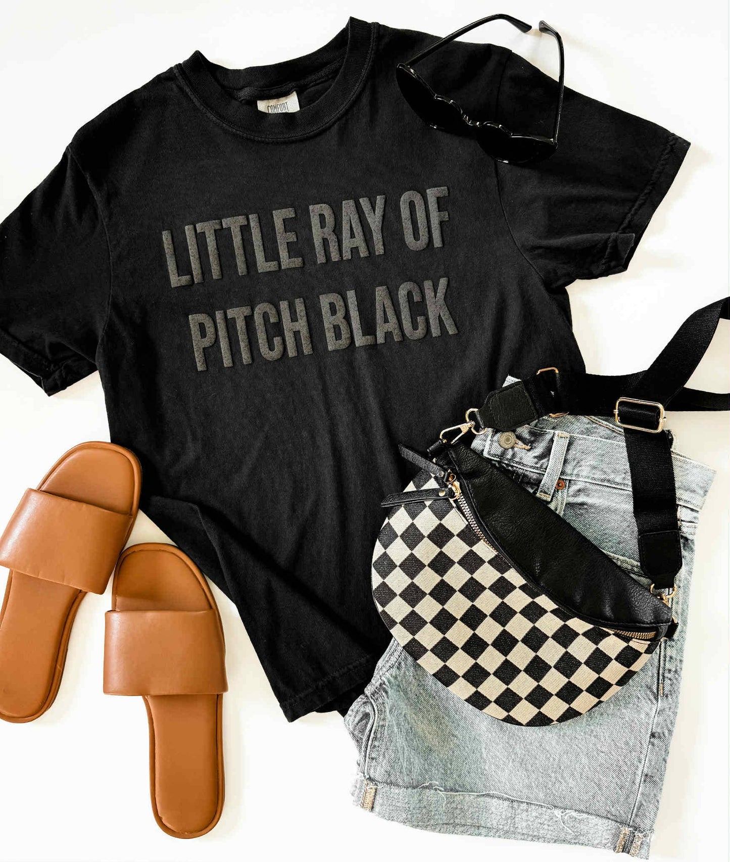 Little Ray of Pitch Black Graphic Tee, Sarcastic Funny Shirt