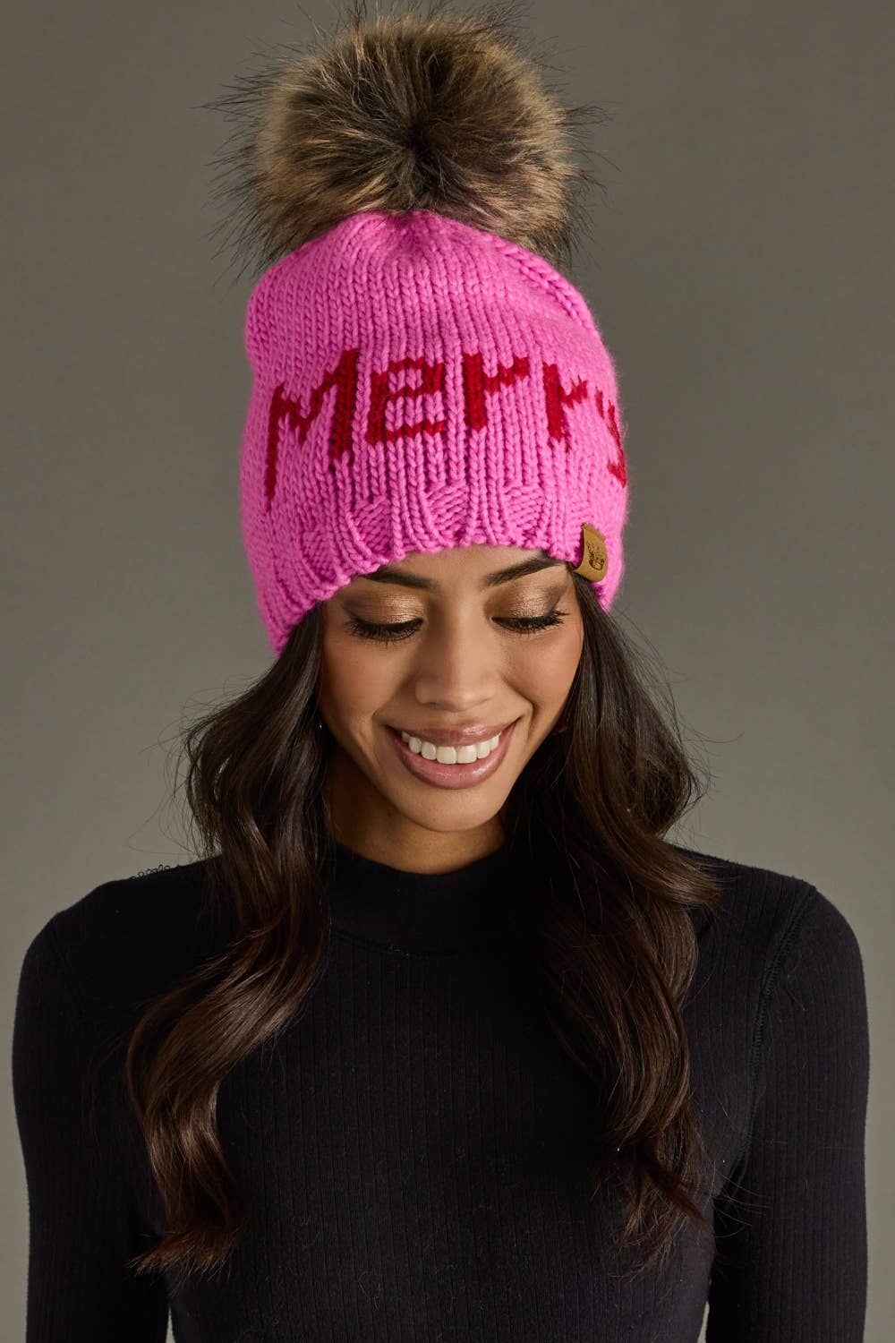Pink Merry Pom Hat