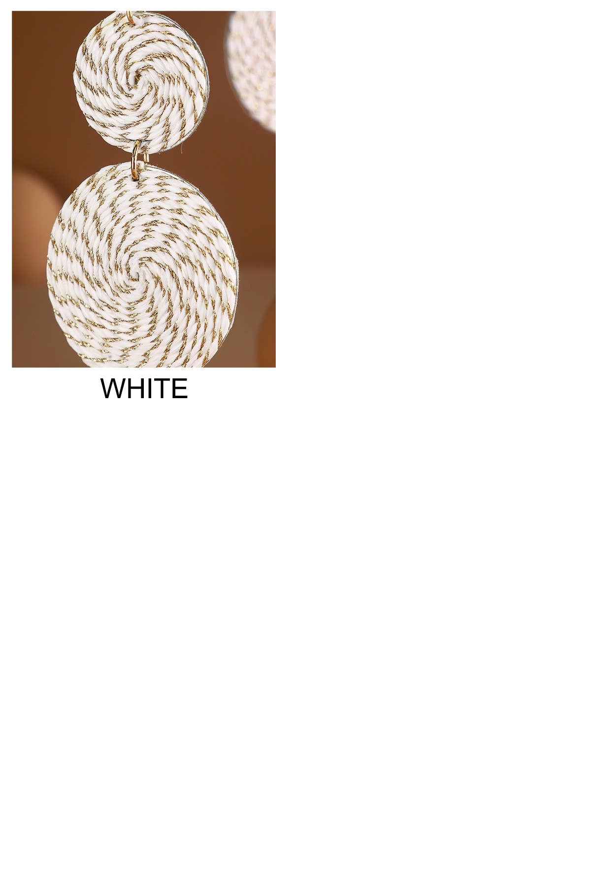 Thread Double Round Drop Earring