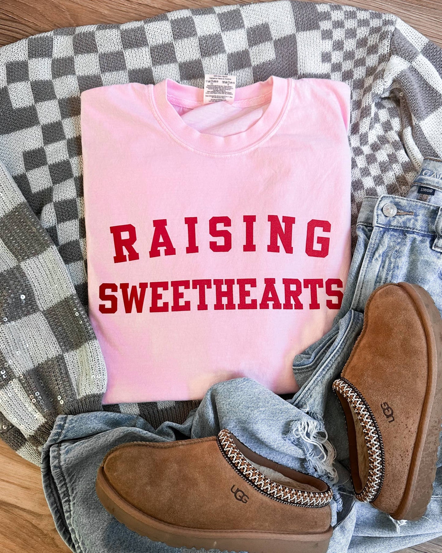Raising Sweethearts Mom Shirt | Valentine Graphic Tee