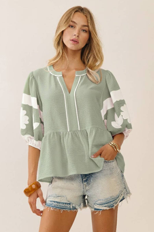 Solid Airflow Peplum Blouse