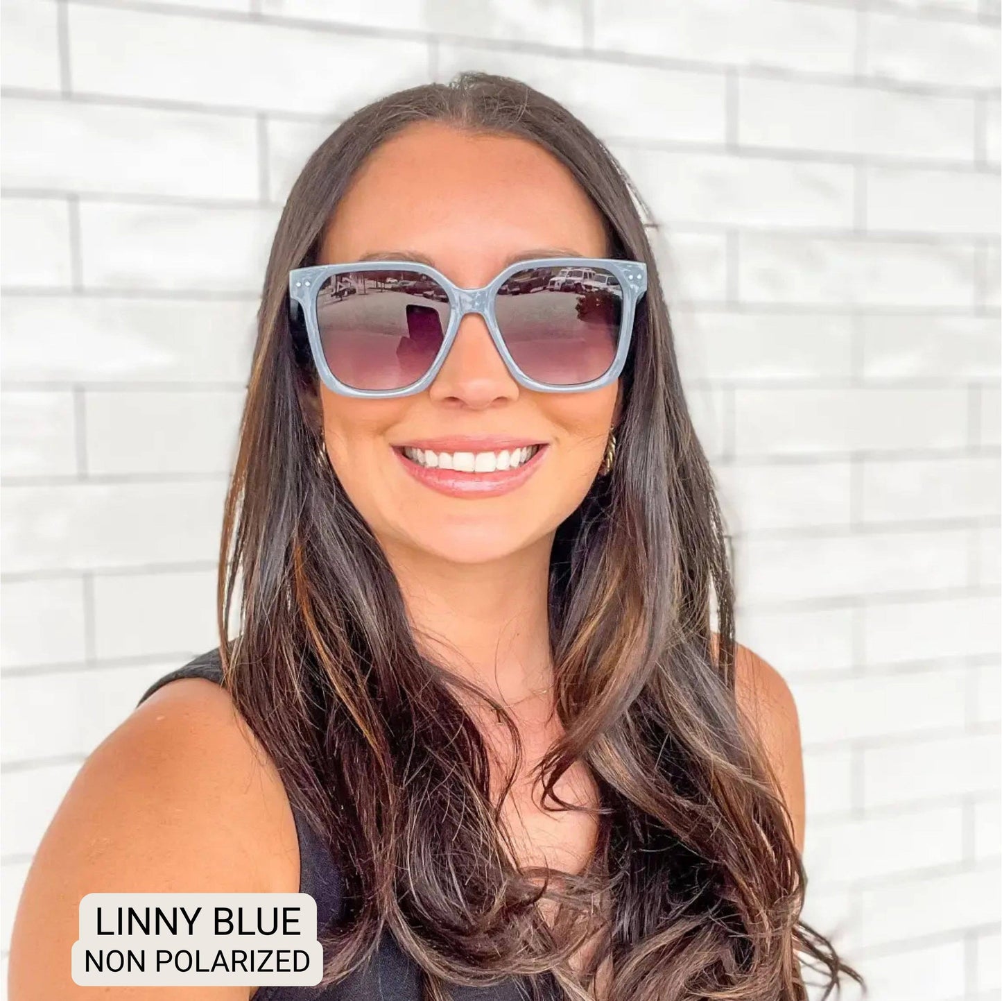 Linny - Women's Oversized Horn Frame Sunglasses