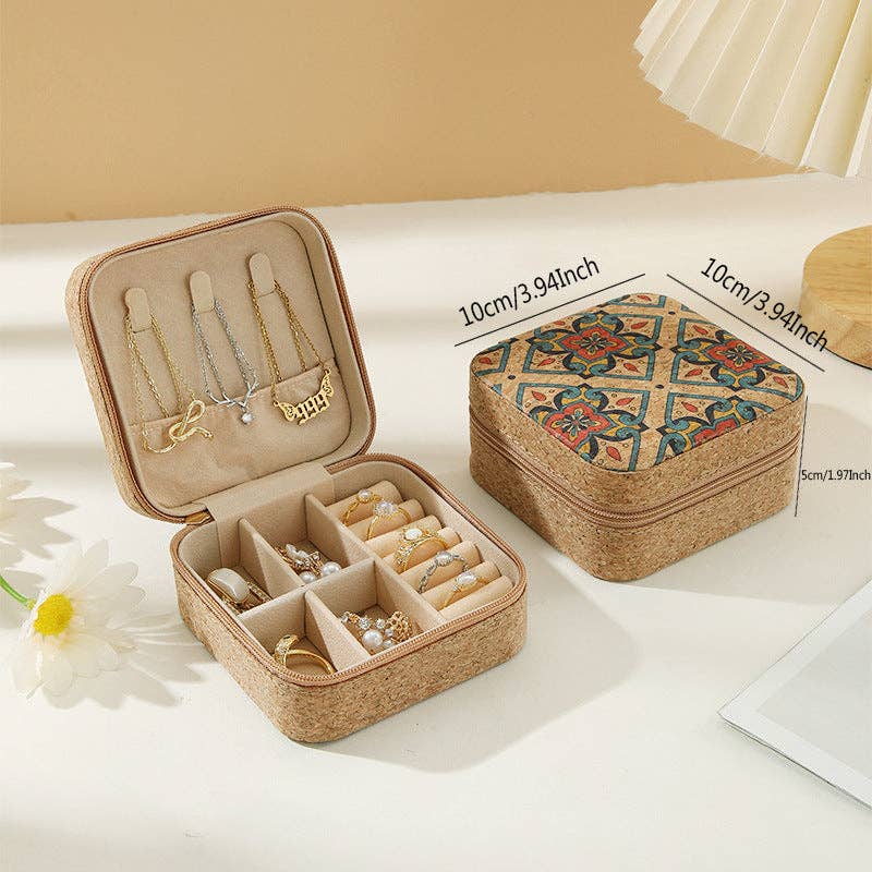 Soft Wood Print Zipper Jewelry Case DPC251619