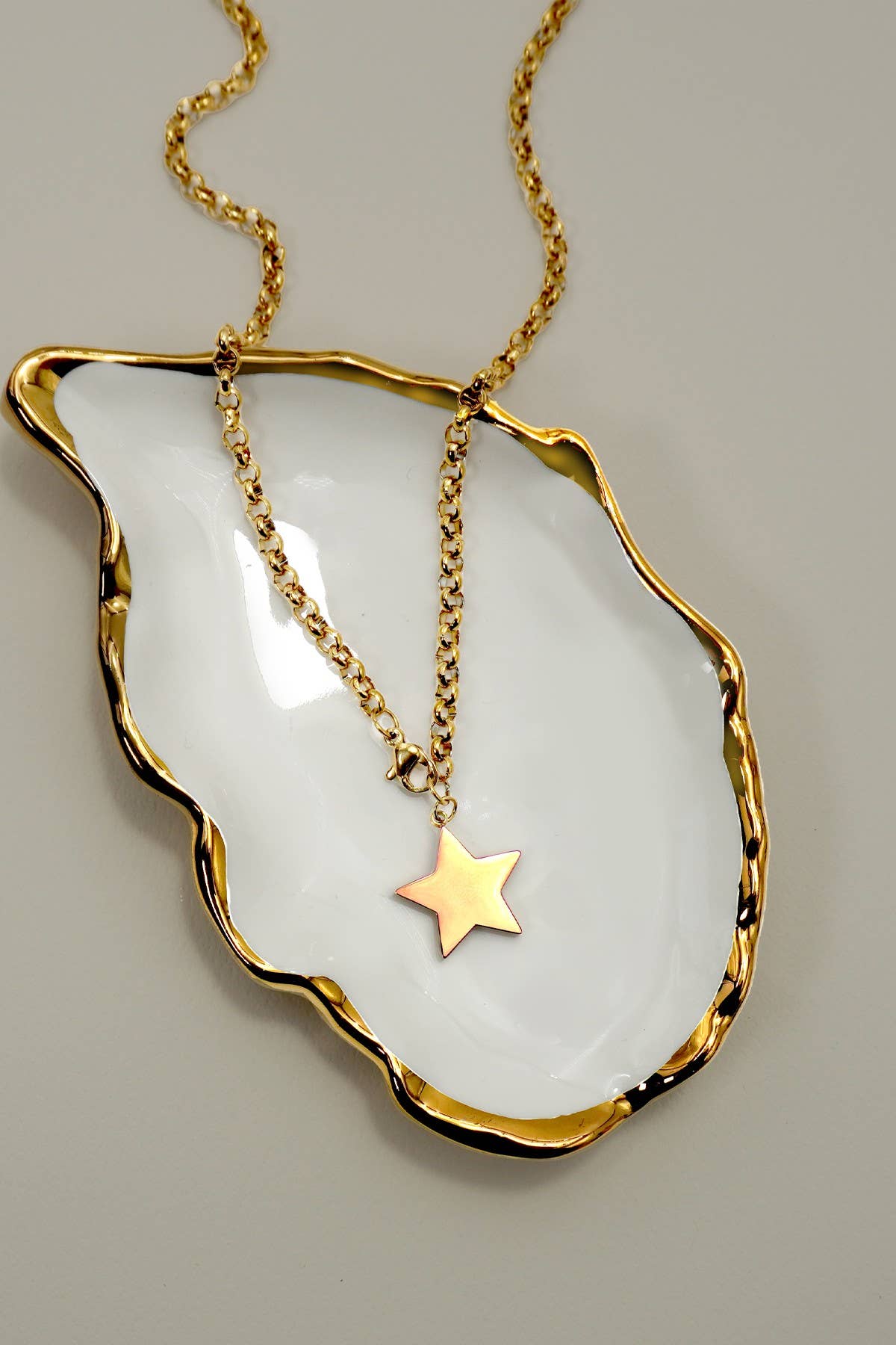 18K STAINLESS STEEL TARNISH FREE STAR NECKLACE | 40NK9667