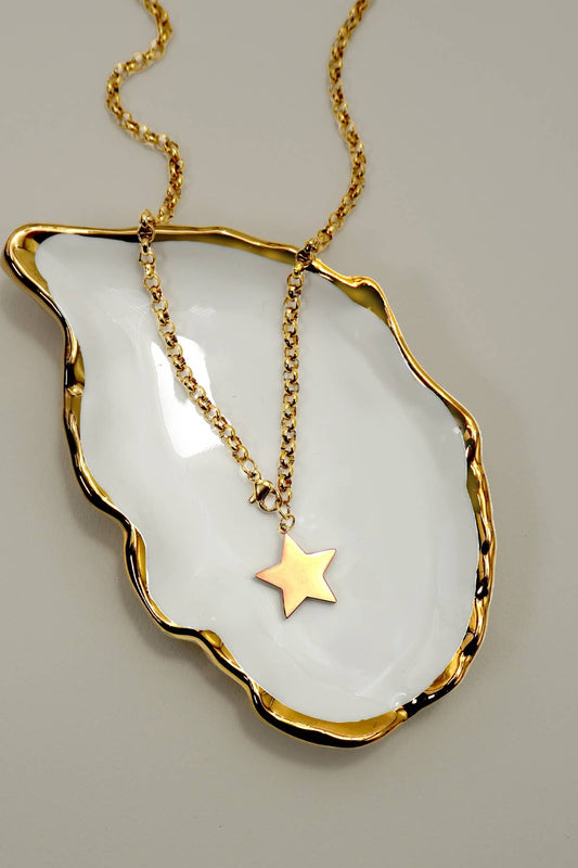 18K STAINLESS STEEL TARNISH FREE STAR NECKLACE | 40NK9667