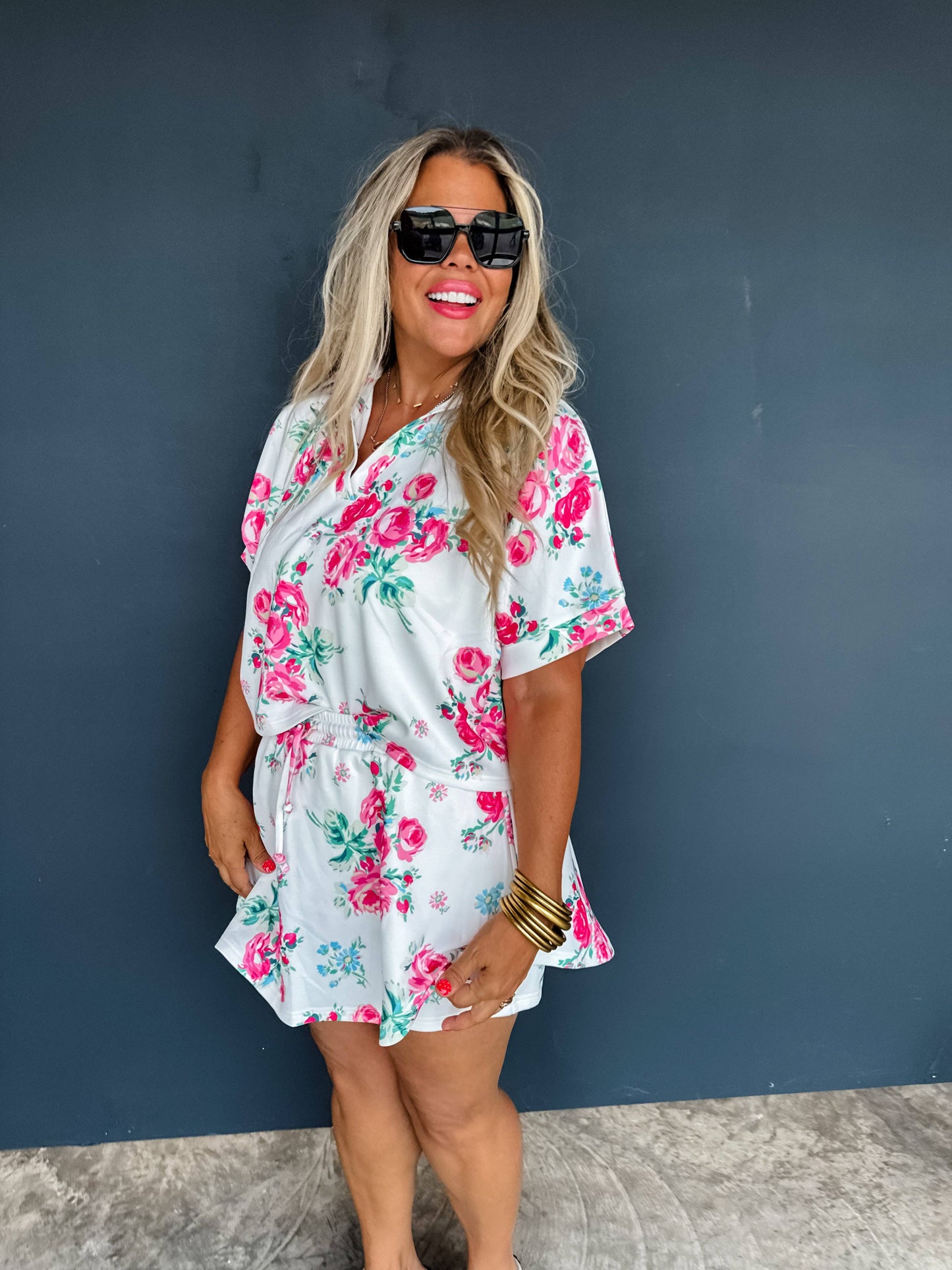 HOT TO SPOT FLORAL SKORT SET