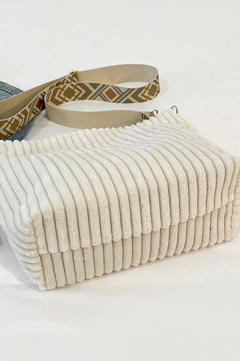 ',....Corduroy Tote Bag With Guitar Shoulder Strap SI-28151