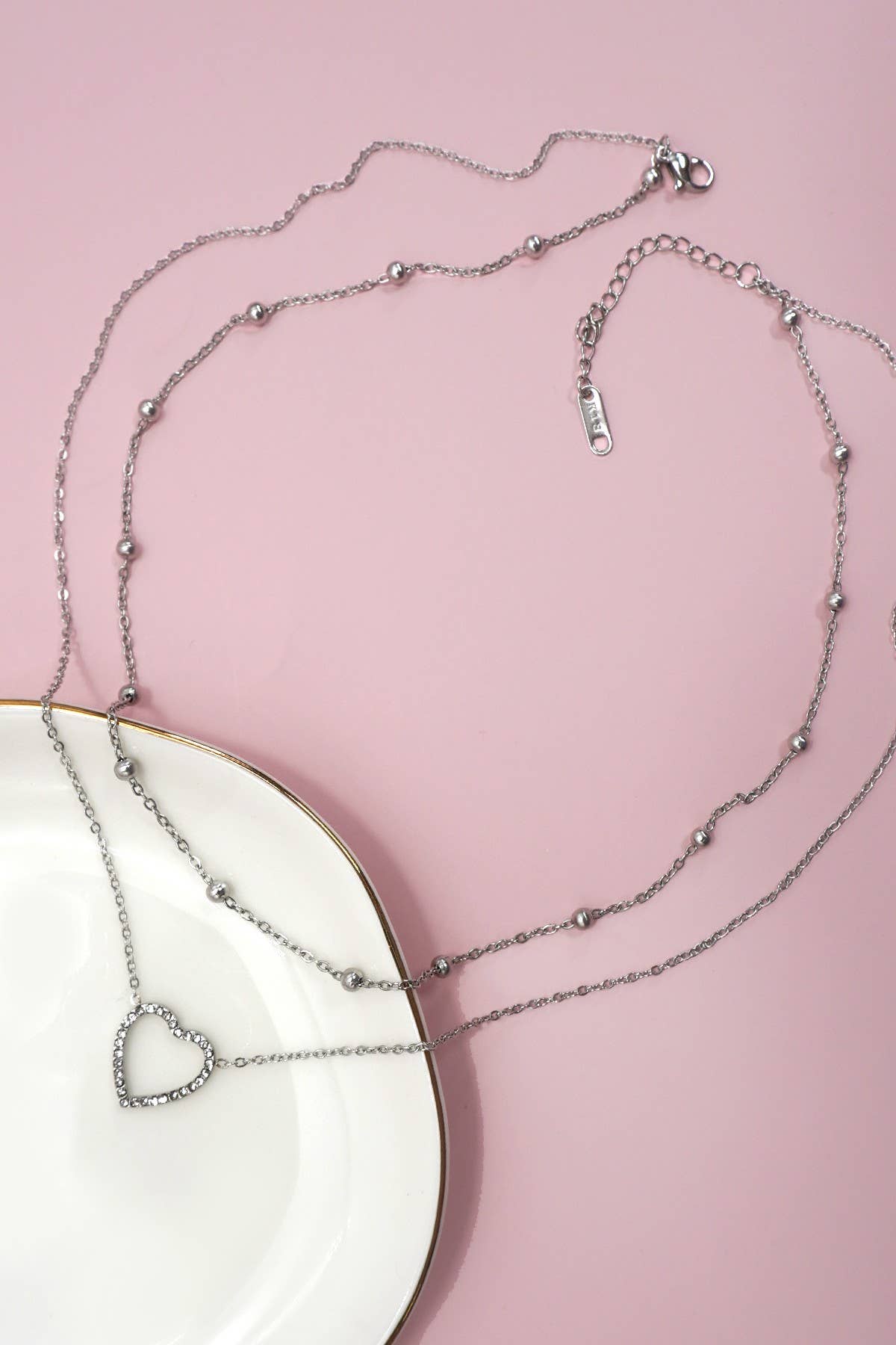 STAINLESS STEEL WATERPROOF TARNISH FREE NECKLACE | 40NK9523