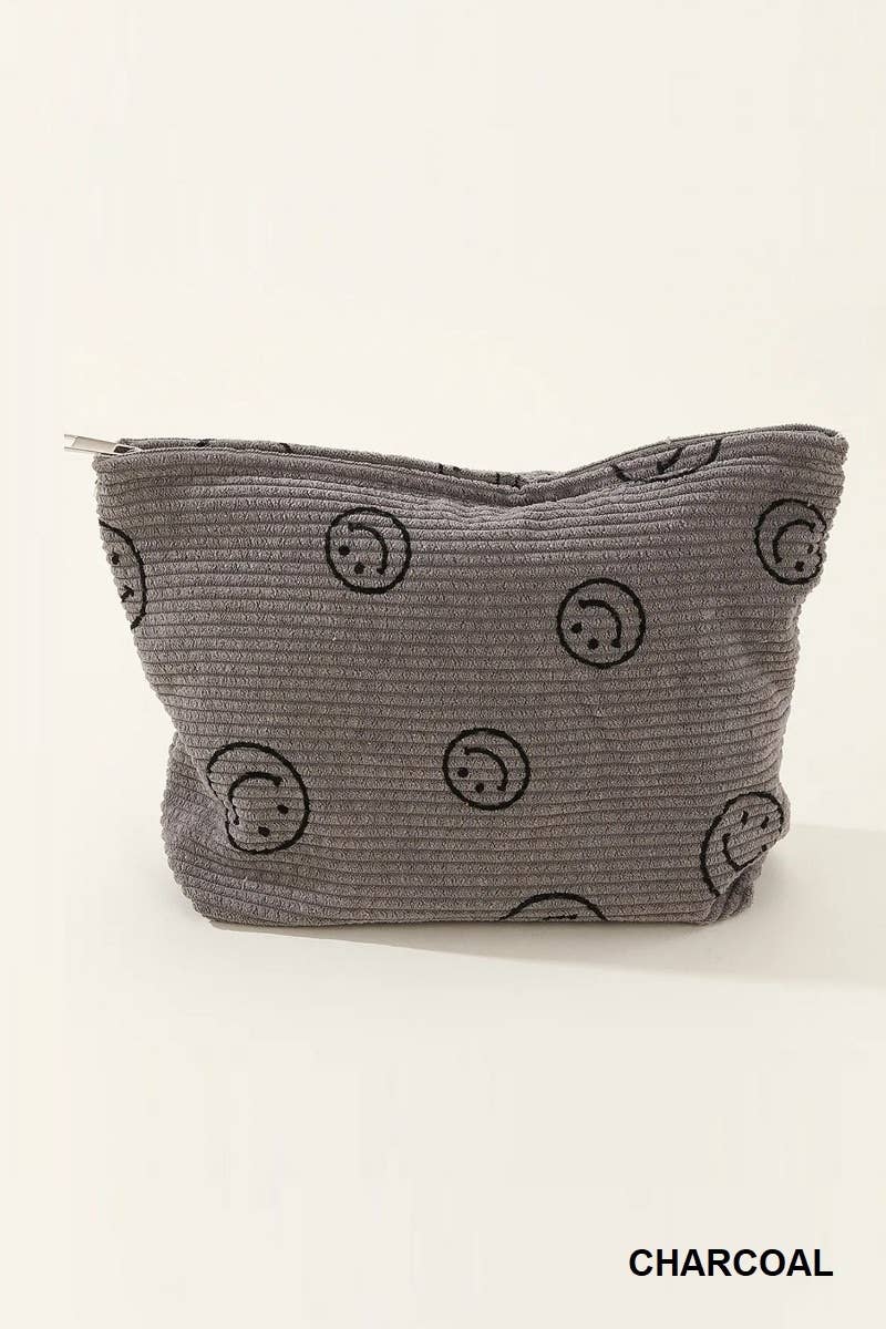 `.Corduroy Cosmetic Pouch Bag