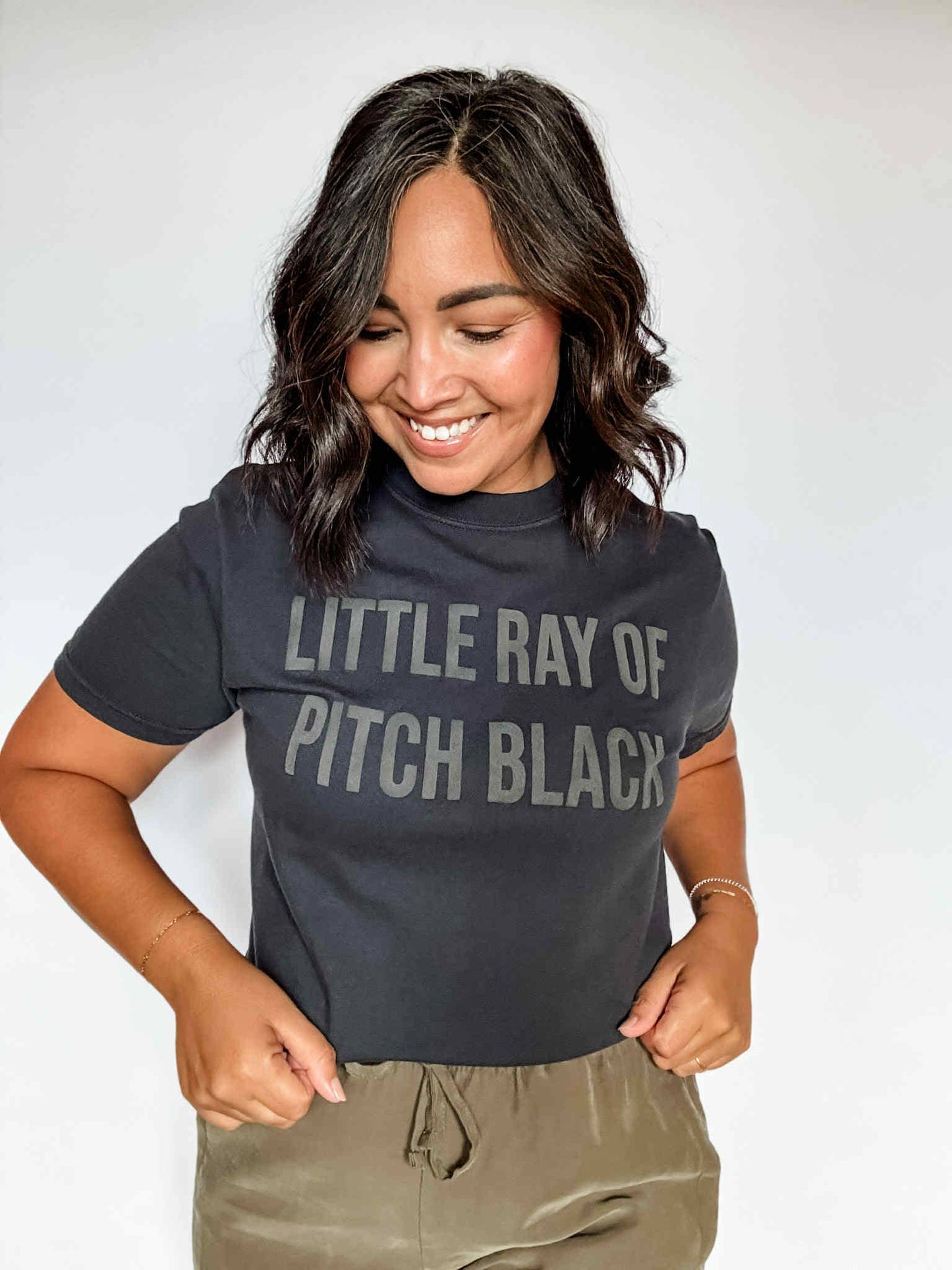 Little Ray of Pitch Black Graphic Tee, Sarcastic Funny Shirt