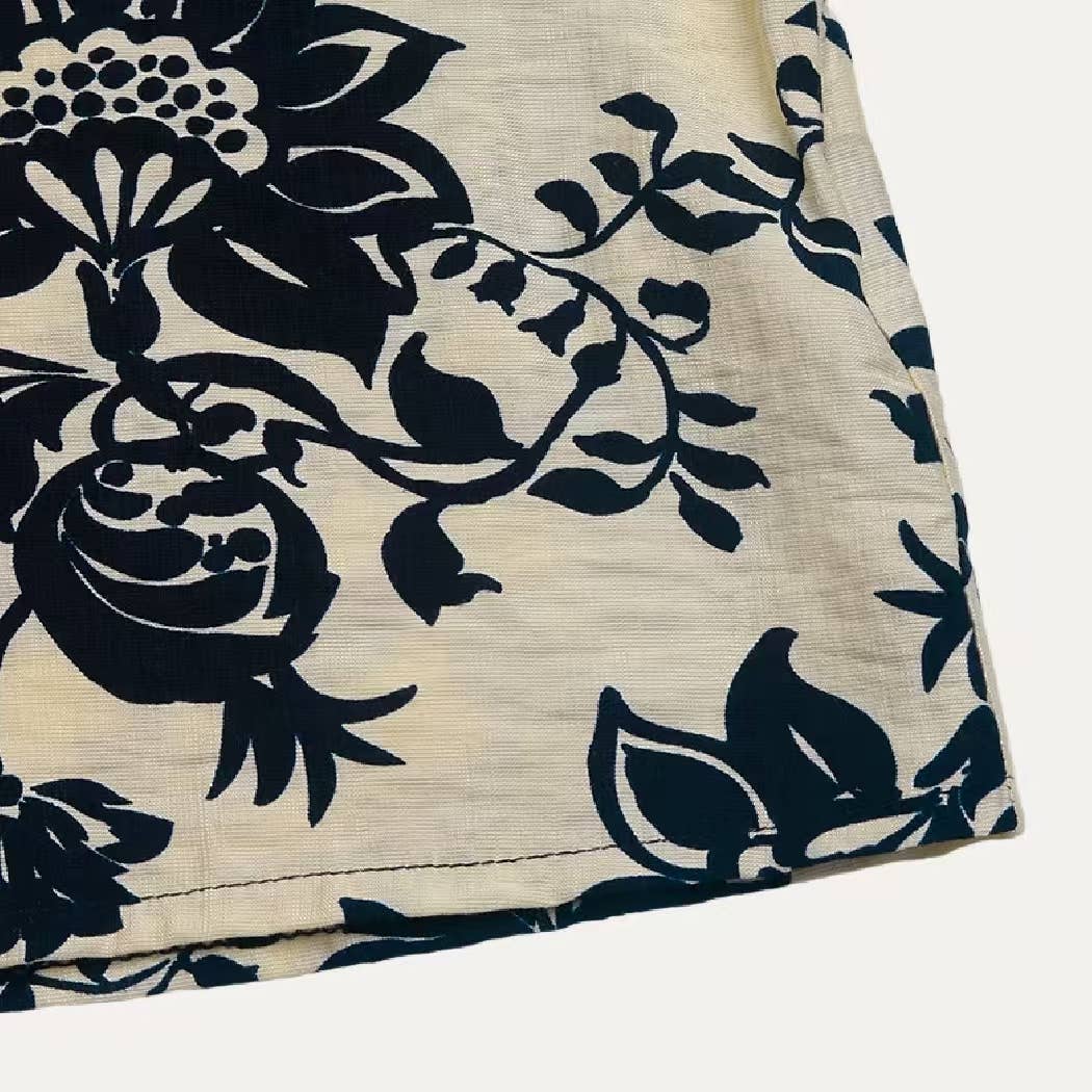 Trendy Floral Print V Neck Long Sleeve Top