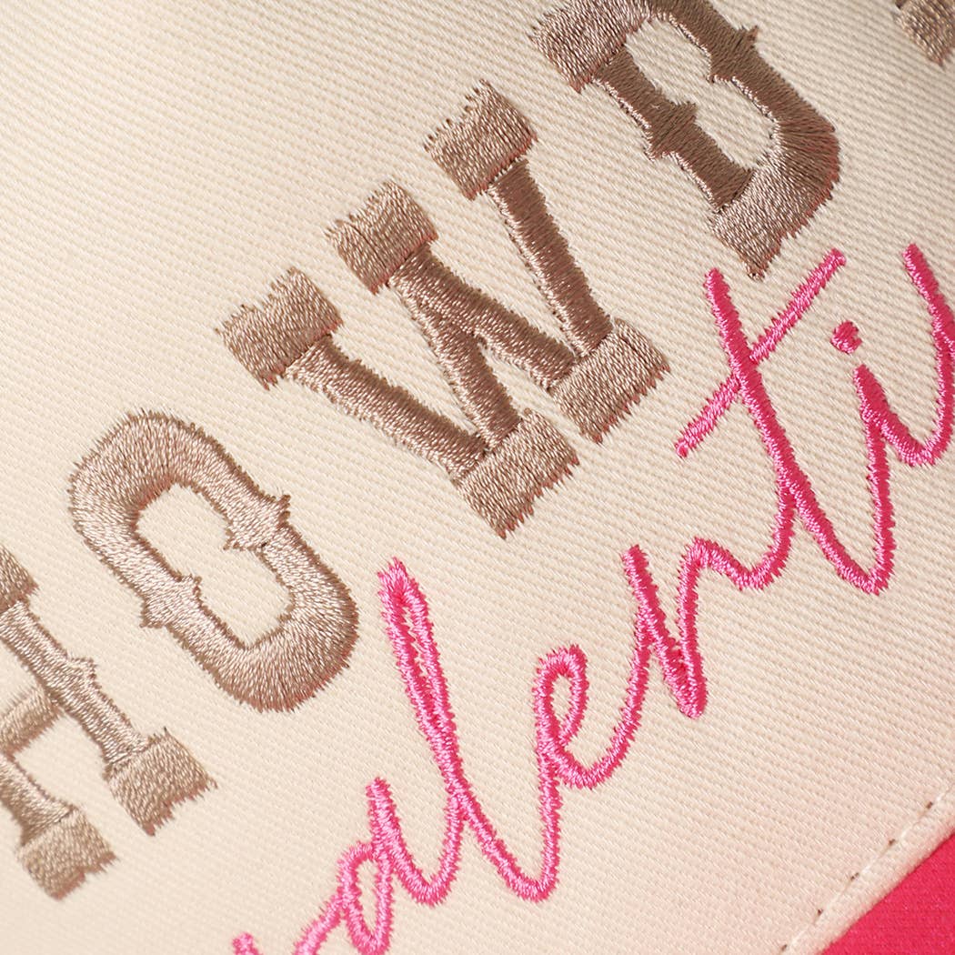 Howdy Valentine Embroidery Two-Tone Trucker Hat