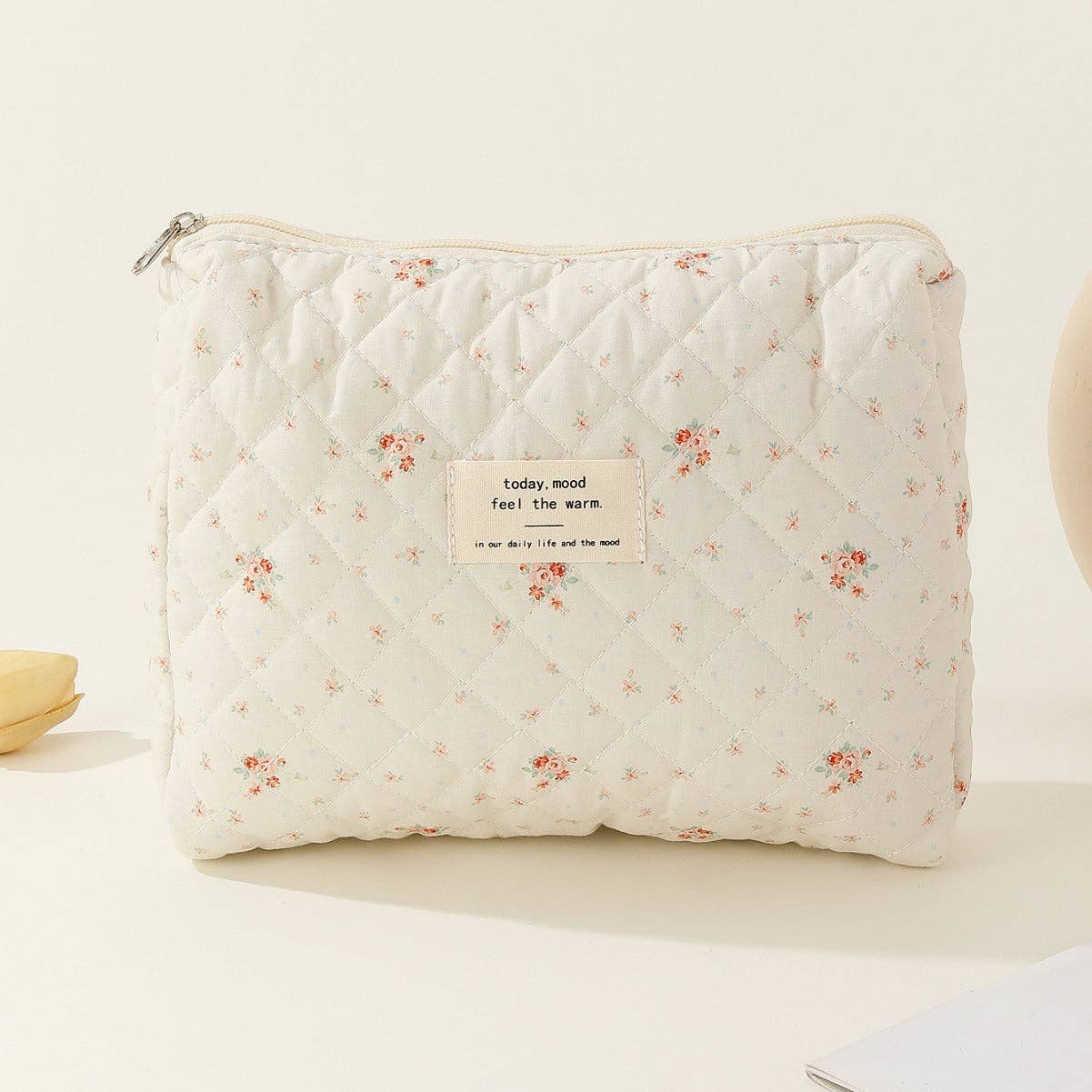 Midi Floral Print Quilted Make Up Bag DPB0118