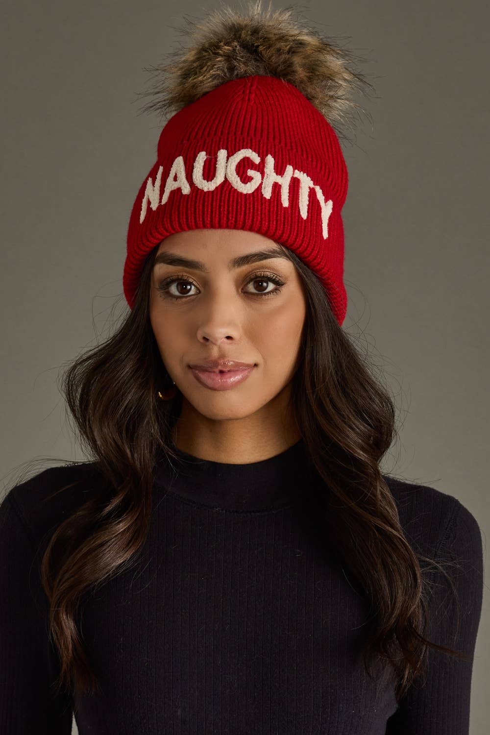 Naughty Knit Pom Hat