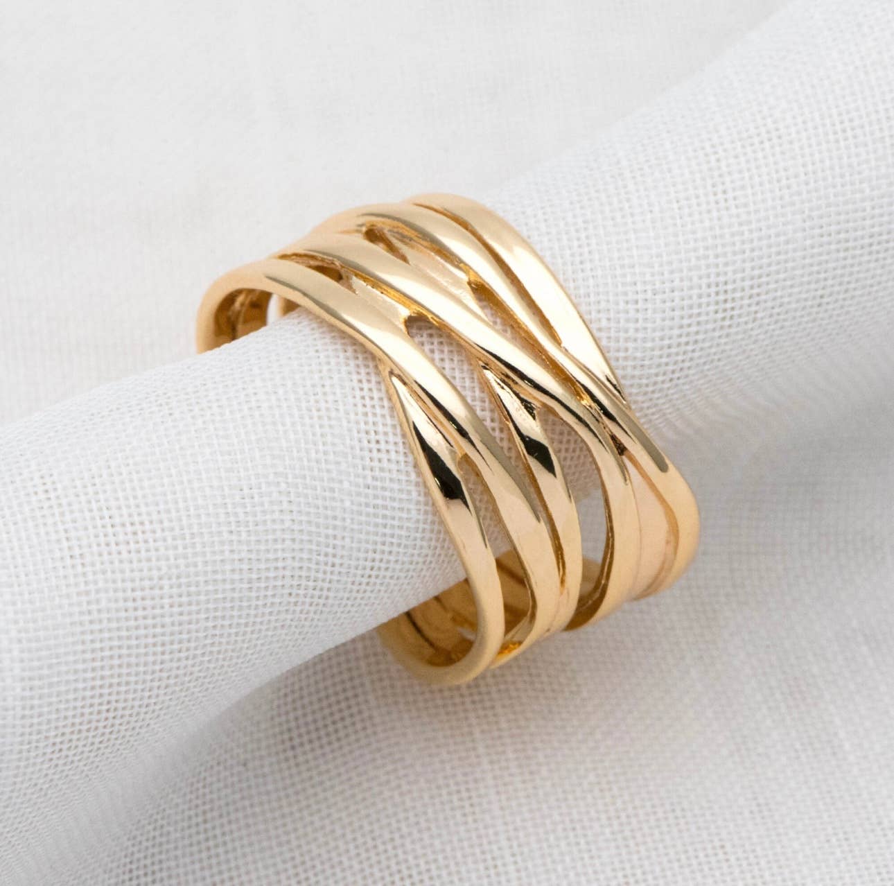 Ariana ring | gold chunky twist | gold plated