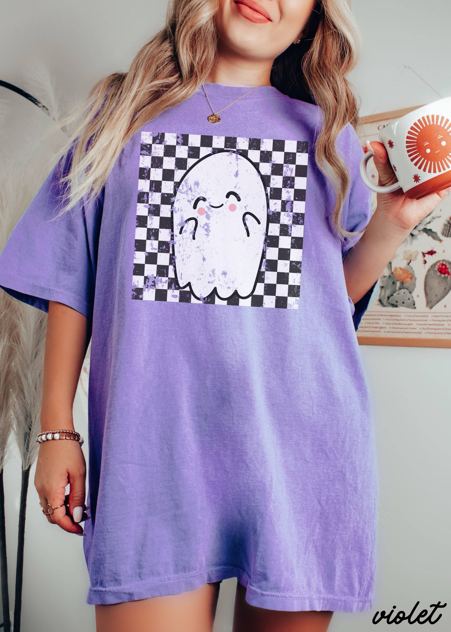 Checkered Ghost Tee *10 Colors (S-3X)