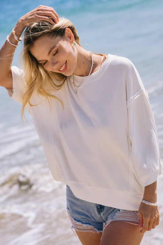 Plus Baby French Terry Short Sleeve Top