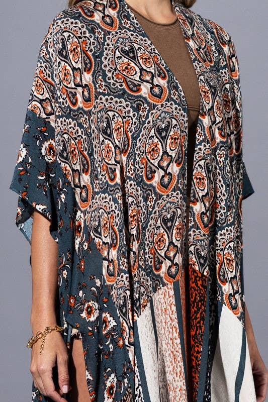 Vintage Inspired Paisley Kimono