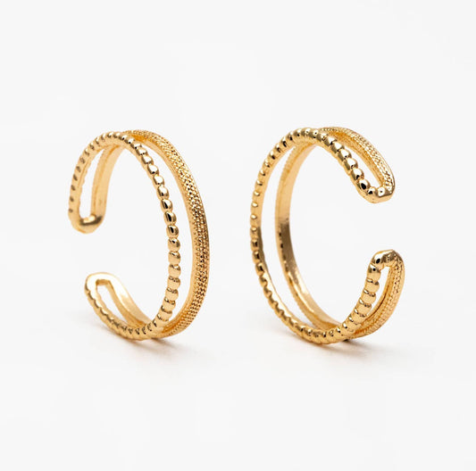 Elliana ring | stacking ring set | gold plated adjustable