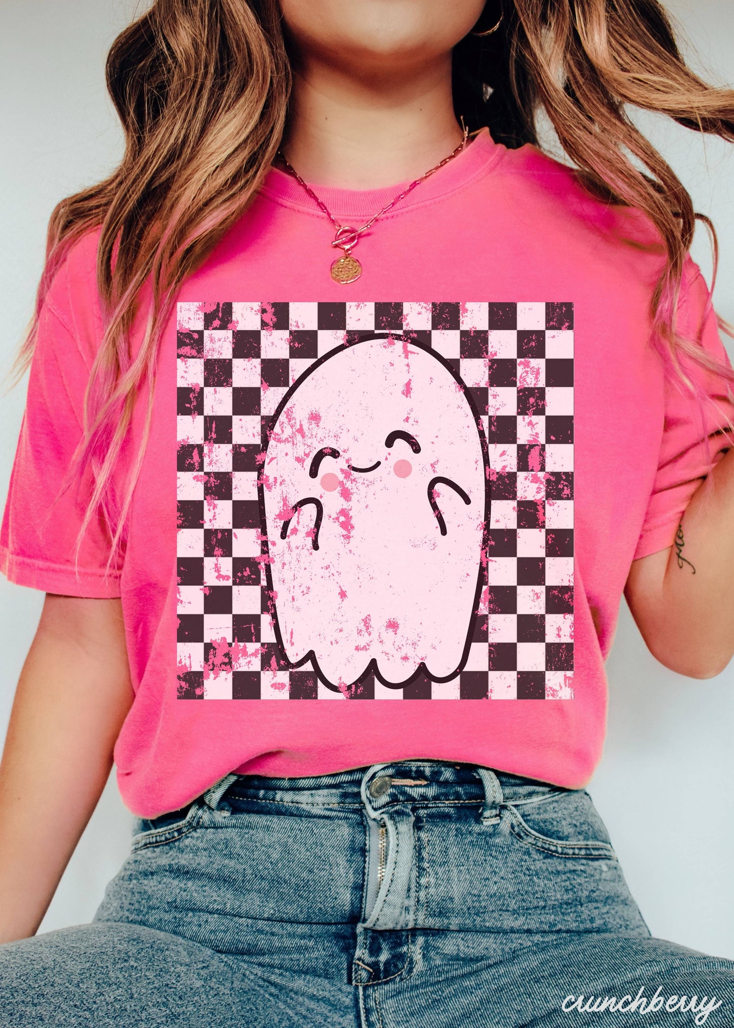Checkered Ghost Tee *10 Colors (S-3X)