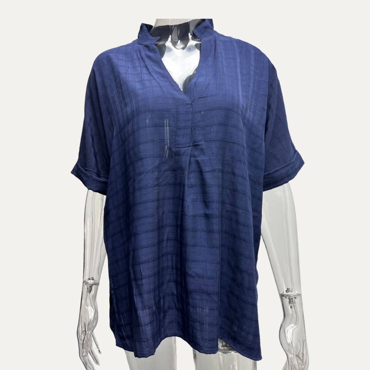 Lazy Days V-Neck Short Sleeve Sheer Oversized Top